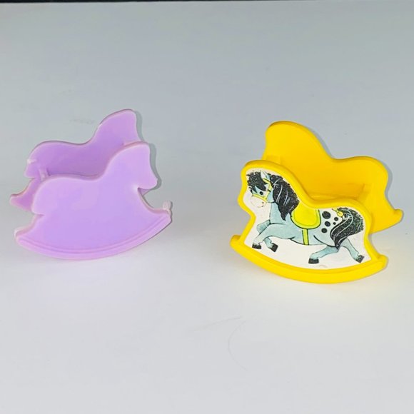 Fisher Price Little People Lot of 2 Rocking Horses Dollhouse Toy Furniture Kids - Picture 5 of 11